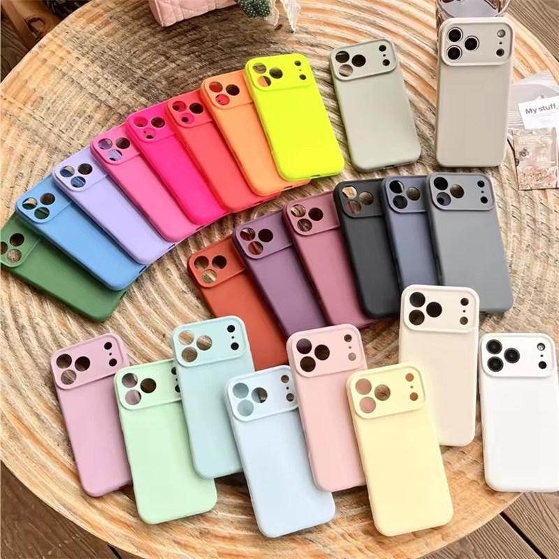 Высококачественный защитный чехол из жидкого силикона для iPhone 17 Air 16 15 14 13 12 11 Pro Max Plus 16E 17 Pro Max Защита камеры Матовый Мягкий чехол