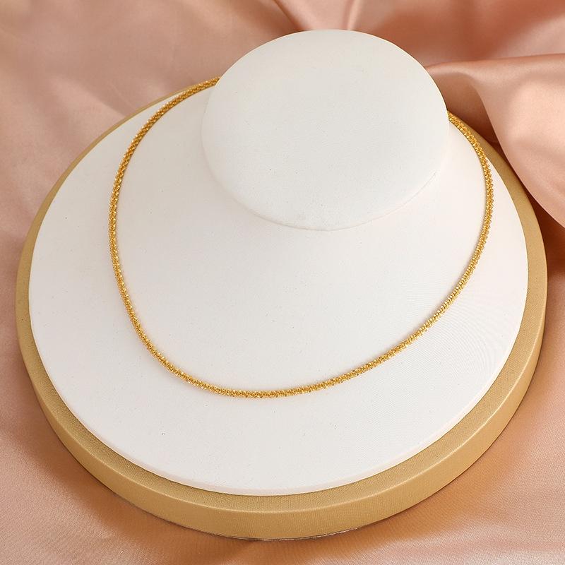 iF ME Luxury Gold Necklace for Women Twist Chain Choker Simple Accessories Jewelry