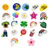 22Pcs Smiling Rainbow Series PVC Shoe Charms for Shoe Decoration