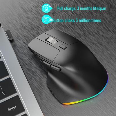 Беспроводная Bluetooth-мышь G30 с двумя режимами: Беспроводная зарядка, Бесшумная работа, RGB-подсветка, Эргономичный дизайн, Настраиваемые функции