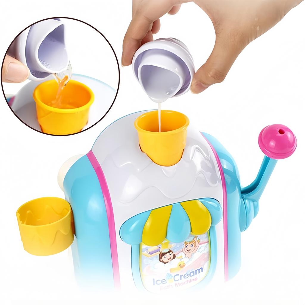 Creative Ice Cream Foam Machine Car Bath Toys Toddler Ice Cream Maker Bubble Foam Play Bathroom Machine Soap Dispenser