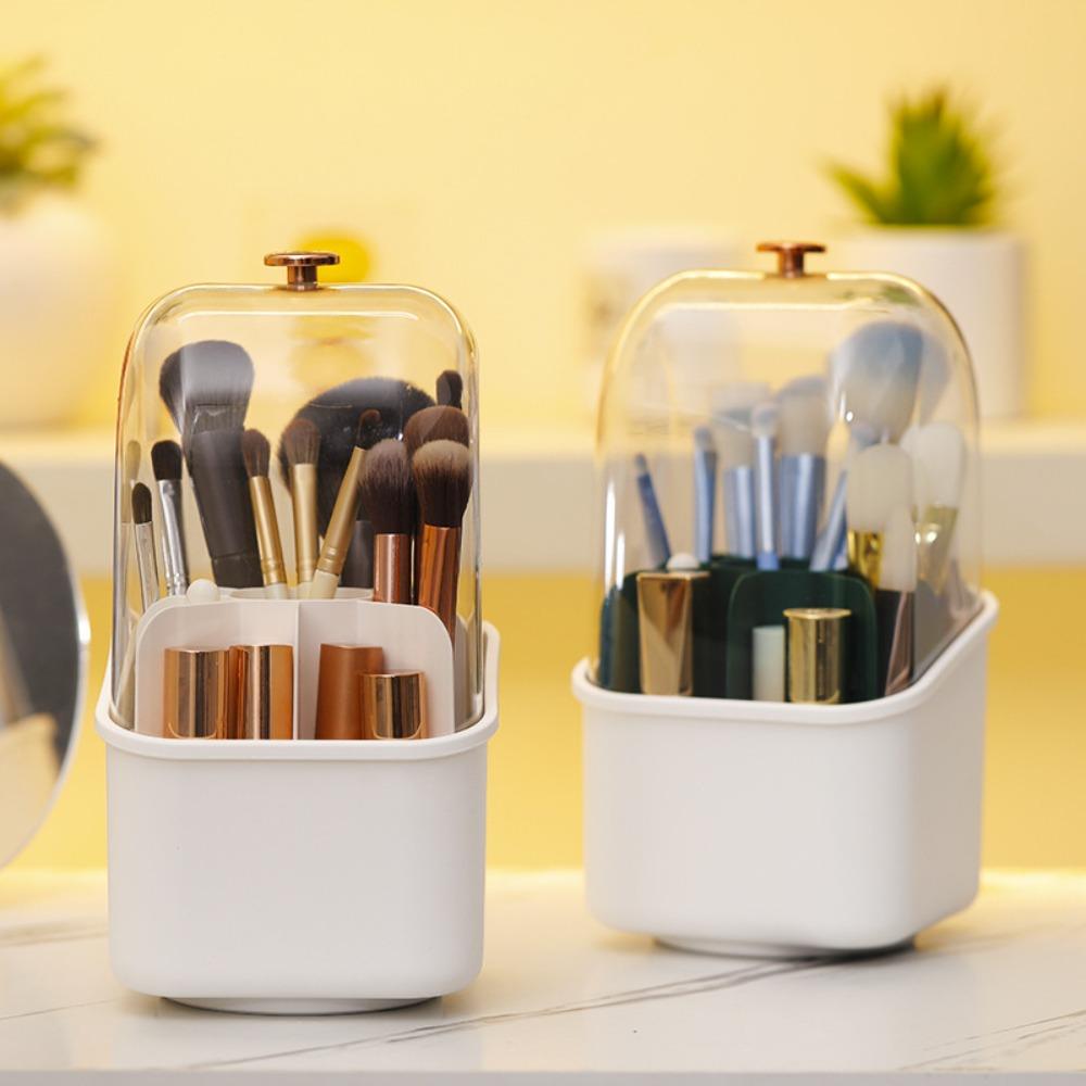 Dust-proof Brush Holder with Lid Brush Storage Bucket Quality Makeup Organizer Cosmetic Brushes