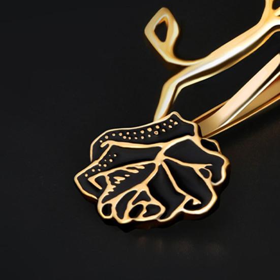 Съемный галстук с завязкой сзади, золотистый цветочный дизайн, зажим для галстука, универсальный зажим для галстука-бабочки, аксессуары для свадебных и деловых костюмов