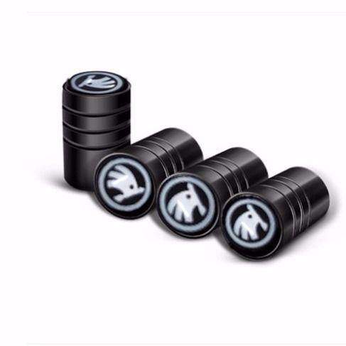 KTDJ9 4Pcs Car Accessories Car Tire Valve Cover Wheel Protection Dust Caps For Skoda VRS VII Octavia A2 A5 2 Superb Kodiaq Rapid Fabia