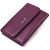 Красивый Женский кошелек из натуральной кожи флотар CANPELLINI Wallet 21589 Фиолетовый