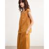 Women's Lycra Tencel Linen Blend Sleeveless Skirt Set