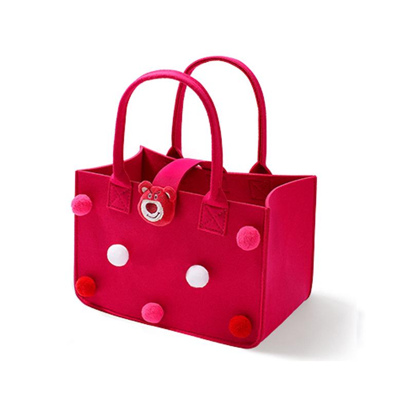 Сумочка из фетра с мультяшным принтом для девочек — идеальный вариант для шопинга, подарка или для мамы