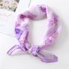 Printed 65 * 65cm Square Scarf for Women's Spring and Summer Decoration Soft Neck Protection Scarf Versatile Chiffon Thin Silk Scarf