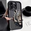 Intricate Tiger Head with Roses Phone Case For iPhone 17 Pro Max 16E 15 Pro 14 13 12 11 Mini AIR XS XR XS 8Plus Flexible Anti Sc