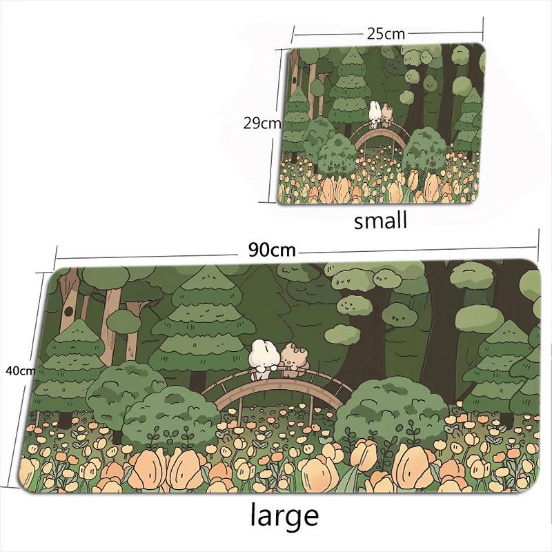Cute Frog In The Pond Mouse Pad Large Computer Office Game Table Mat Xxl Rubber Nonslip Gaming Keyboard Mousepad Long Desk Pads