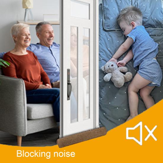 Triangle Door Drafts Stopper Weighted Under-Door Snake with Loop Light Wind Cold Air Noise Blocking Soundproof Door Bottom Seal