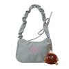 Folded Cloudshaped Crossbody Bag In Oxford Material With Inner Pouch For Casual Daywear