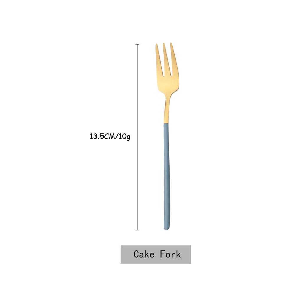 Горячая 1 шт. красочная маленькая вилка из нержавеющей стали 304, вилка для торта, вилка для чая, закусок, столовые приборы, столовые приборы, десертная вилка для фруктов, столовое серебро