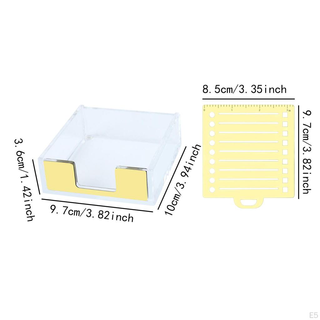 Держатель для липких заметок с трафаретным диспенсером, акриловая коробка, компактный многоцелевой офис