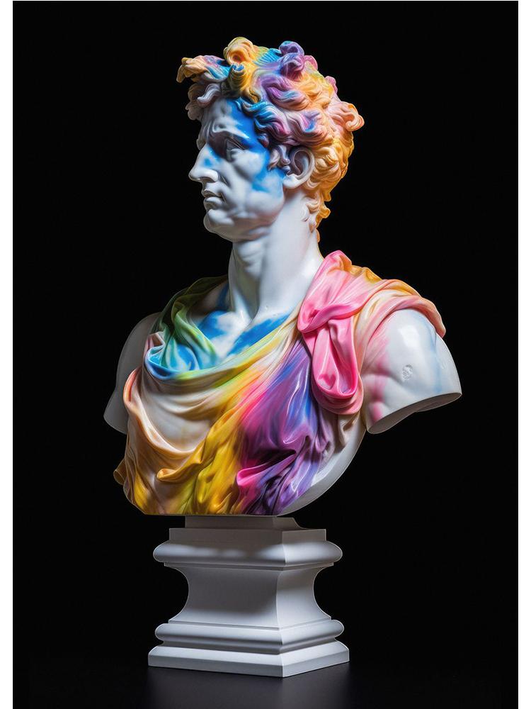 Винтажный мраморный постер «Аполлон» Дэвид Пополо, холст, картина, абстрактная статуя, настенное искусство для современной гостиной, домашний декор, Куадрос