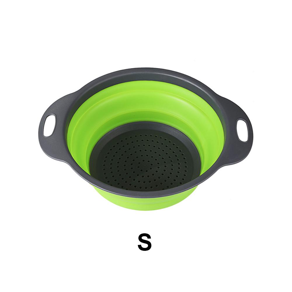 Складная эластичная корзина для слива Silicone World, корзина для мытья фруктов и овощей, дуршлаг, многоярусная сушилка, кухонные принадлежности