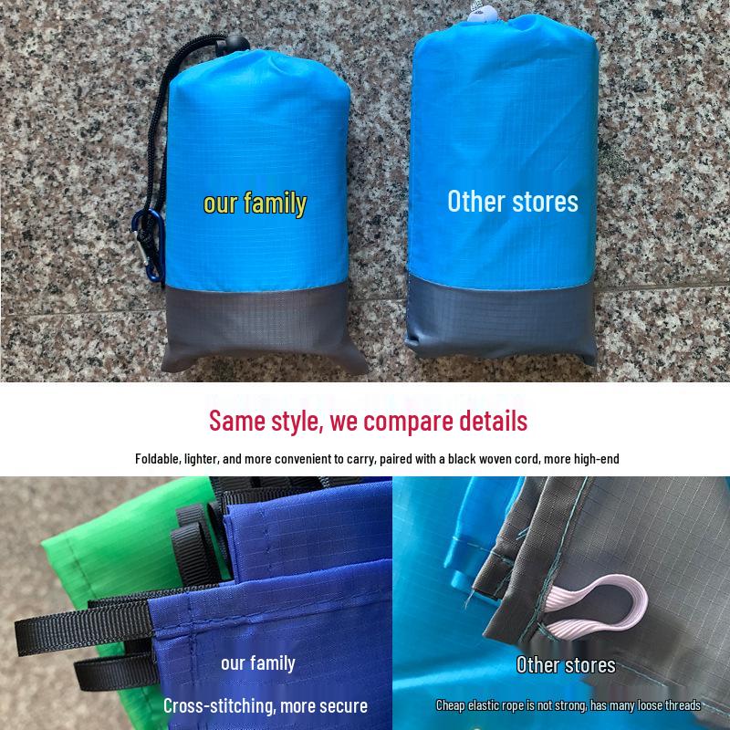 Легкий Водонепроницаемый Портативный Складной Коврик для Пикника и Пляжа с Нейлоновой Сумкой