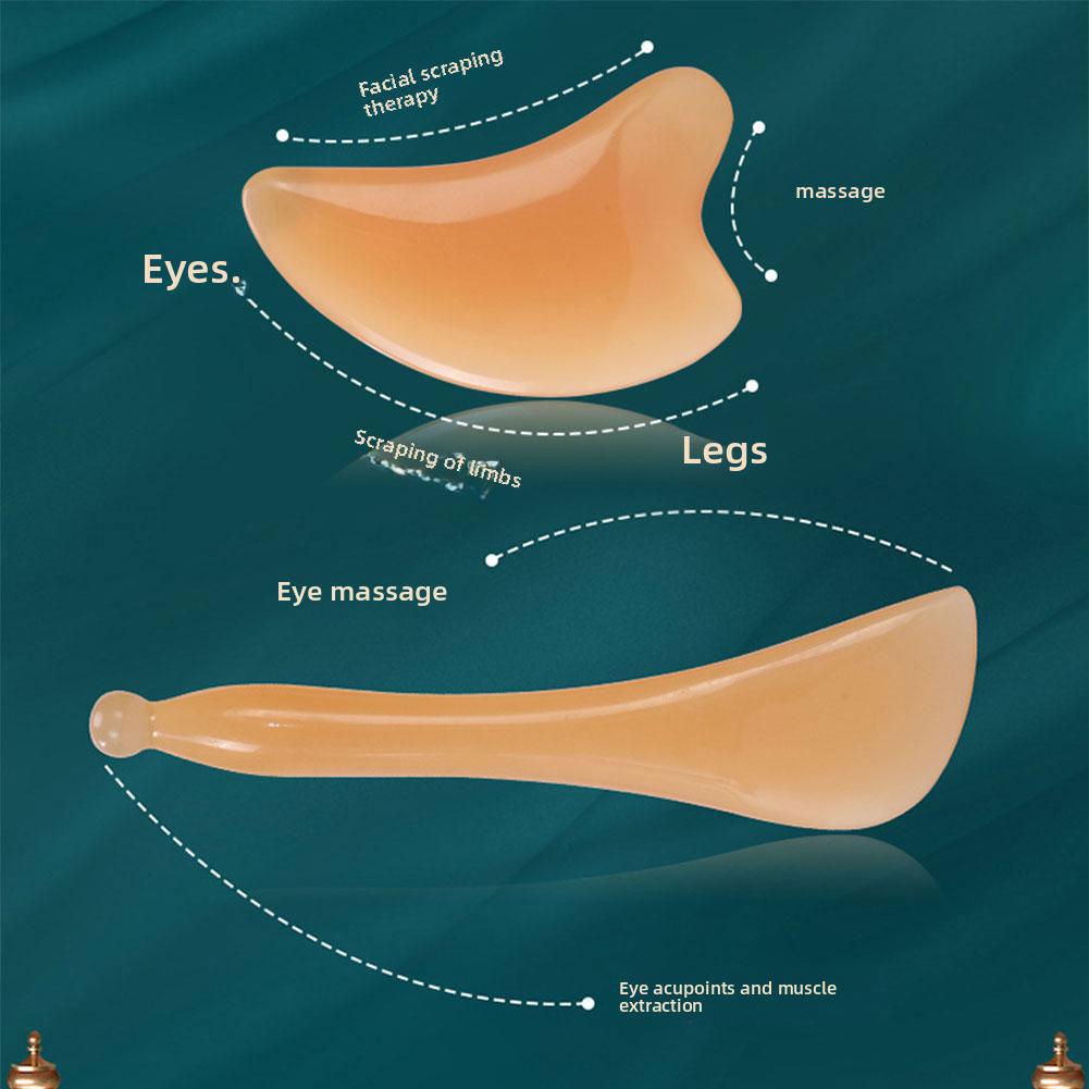 Массажная доска из смолы для соскабливания кожи лица и глаз, спа-массажная пластина, способствующая циркуляции крови в области шеи и тела. Fo R4E6