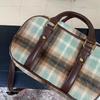 Женская шерстяная сумка для боулинга в клетку в стиле ретро 2023 года — универсальная, в стиле ручная сумка/чехол через плечо