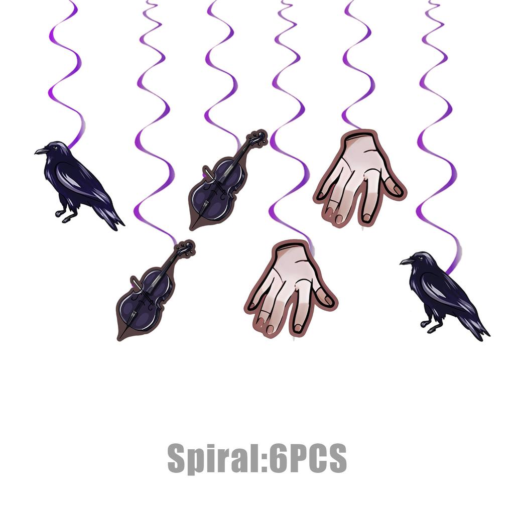 Wednesday Themed Party Supplies Birthday Decorations Wednesday Tableware Party Atmosphere Arrangement Banner Props