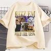 Rizz Em With The Tism Tshirt Retro Funny Cat Meme Summer T Shirt Short Sleeve Harajuku Short Sleeve Casual Aesthetic Clothes