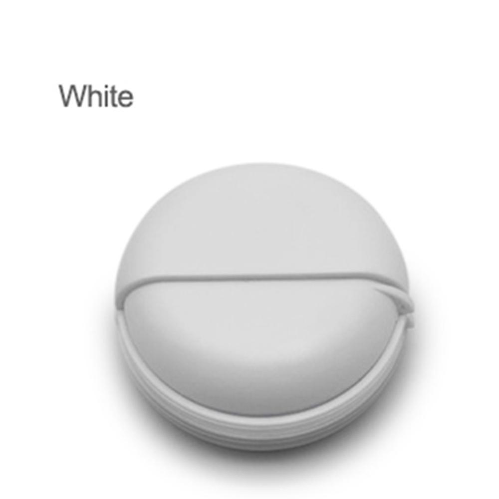 Round Shaped Carry Pouch Pocket Data Line Box Earphone Case Wire Cable Organizer Jewelry Protective