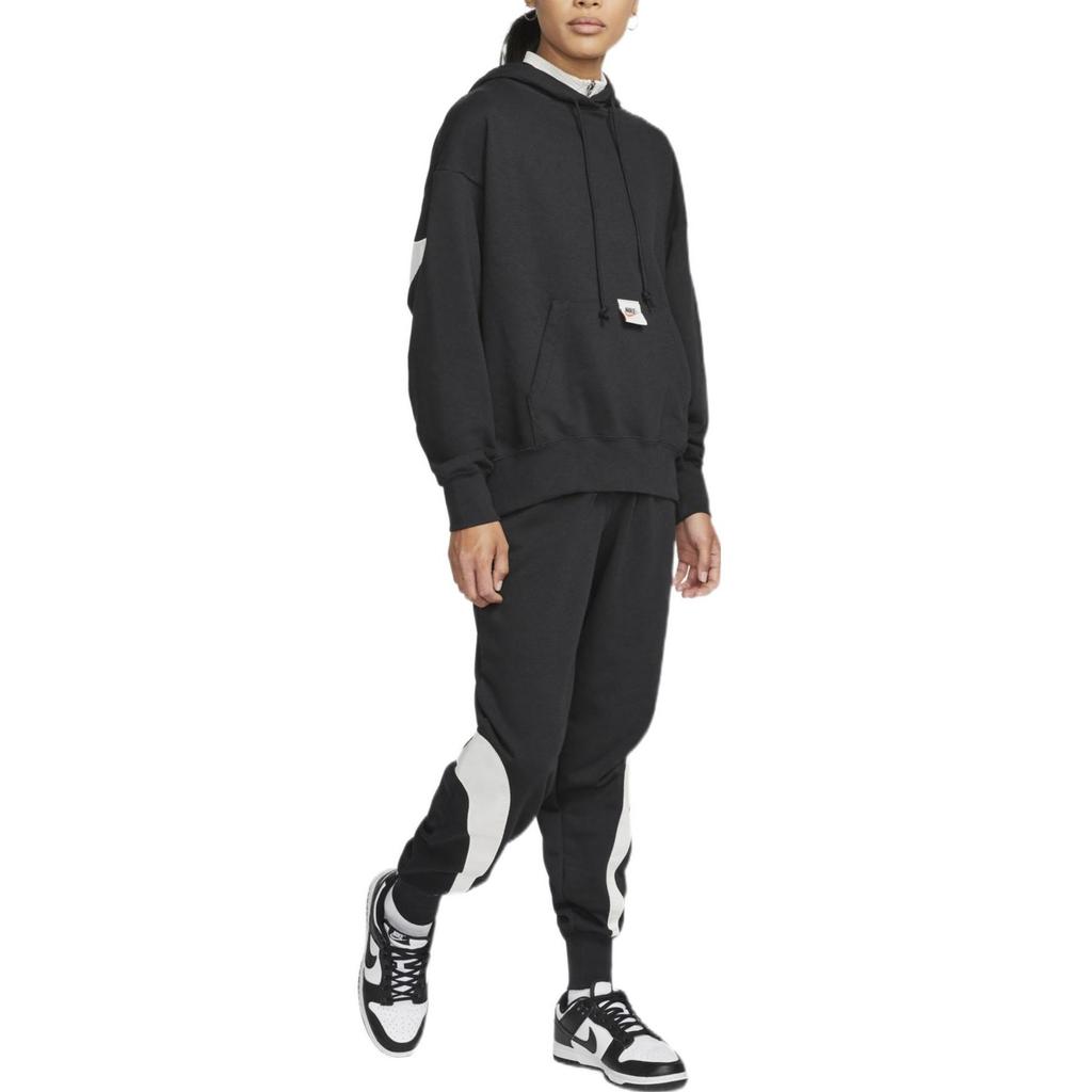 Nike Толстовки Женские Черные С Капюшоном Средней Посадки Обычные DQ6225-010