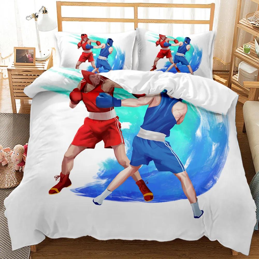 Sports Duvet Cover Set Taekwondo Defense Techniques Sport Practice Bedding Aikido Karate Judo Queen King Polyester Quilt Cover
