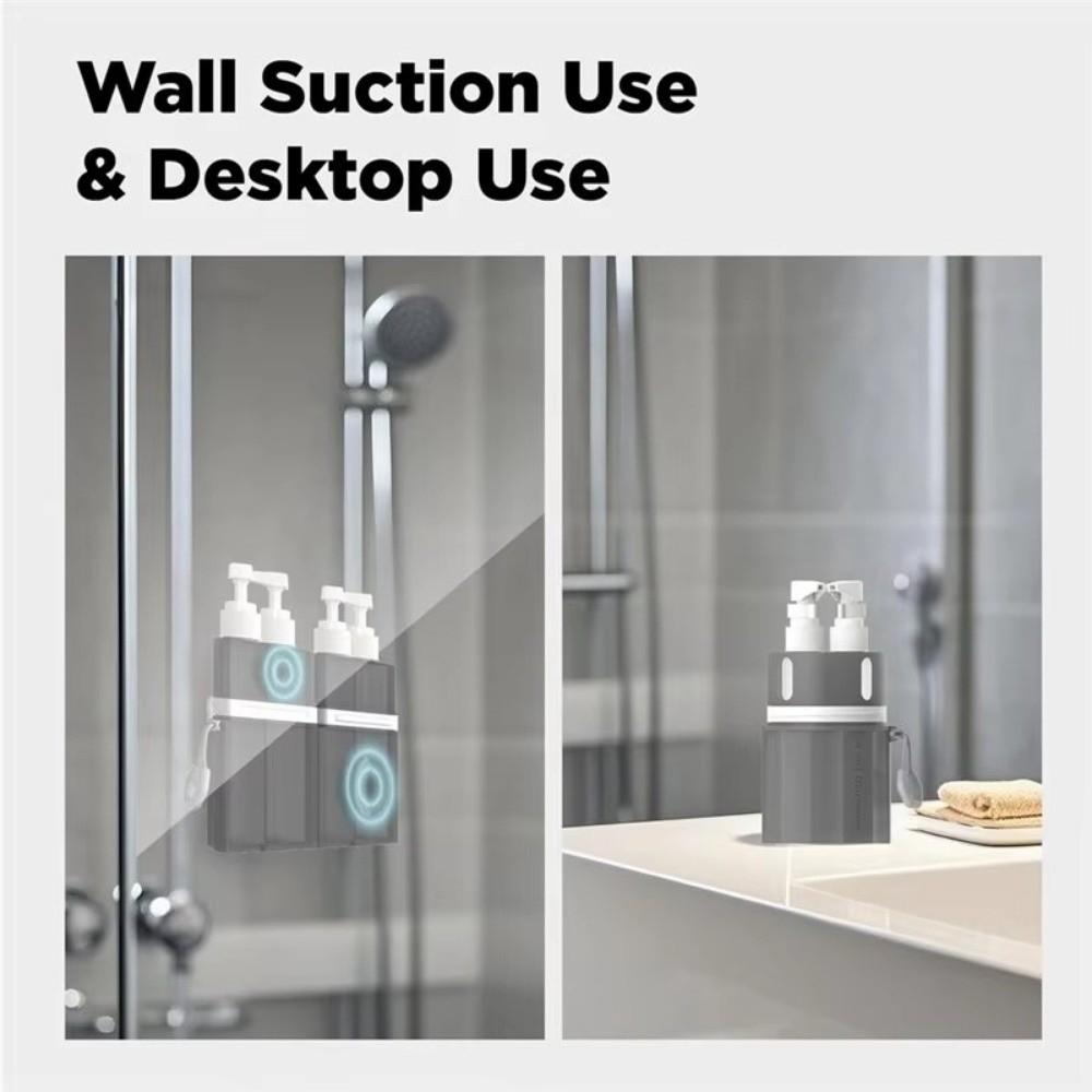 Refillable Travel Bottles Set Vacuum Travel Dispenser Bottle For Smooth Wall Surfaces