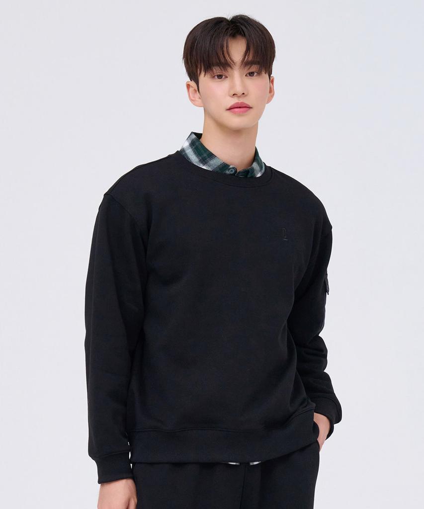 CHASECULT Men'S Sleeve Pocket Sweatshirt - Black