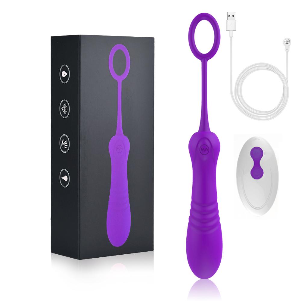 Женский беспроводной пульт дистанционного управления, стимуляция клитора G-spot, секс-игрушка, массажер, фаллоимитатор, автоматический выдвижной пуля