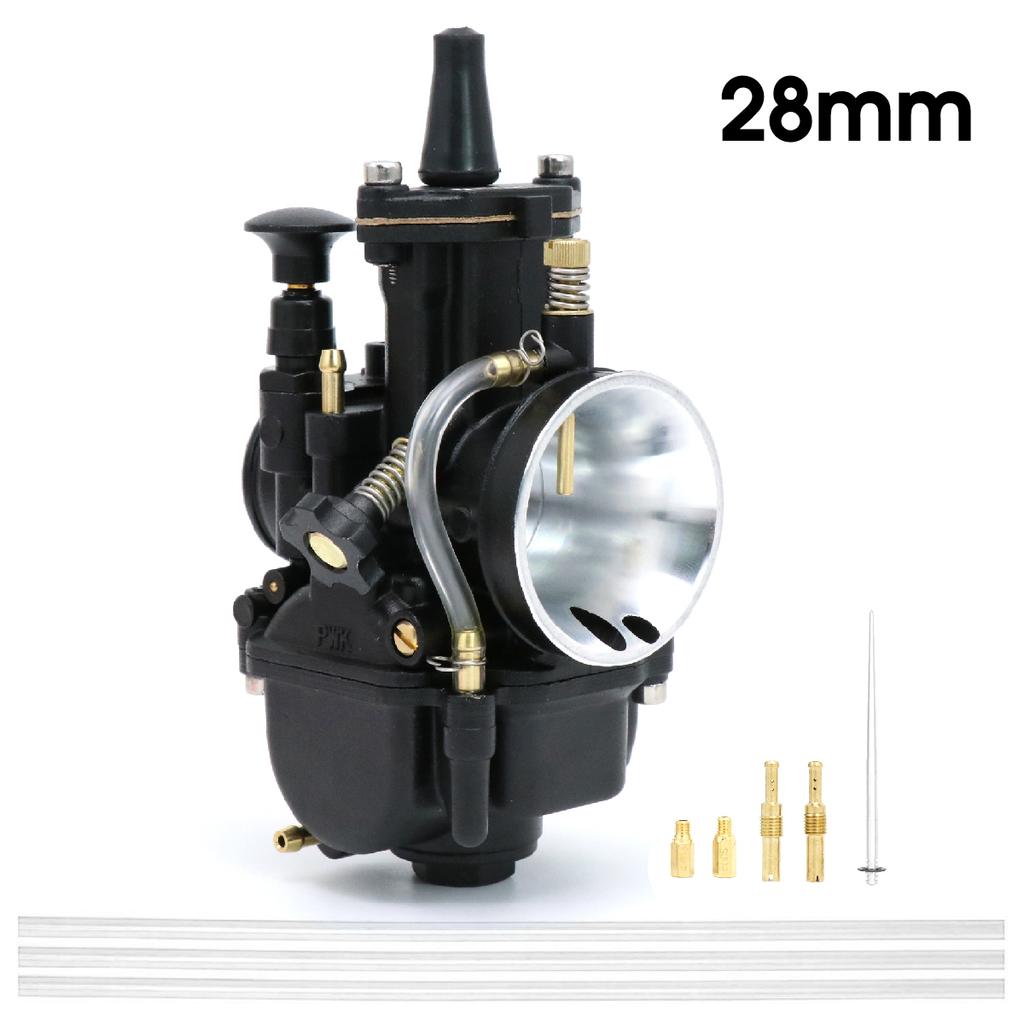 ZS Racing Black PWK 21 24 26 28 30 32 34mm For Keihin Carburetor Universal 2T 4T Racing Motorcycle Scooter ATV Carburador