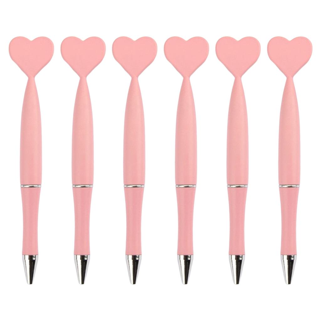 6x 1,0 мм шариковых ручек с черными чернилами, ручки для ведения дневника, гладкие ручки для письма, ручки в форме сердца для свадьбы, канцелярские принадлежности