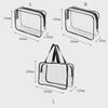 PVC Waterproof Travel Toiletry Bag Set with Dry/Wet Separation - Large Capacity & Transparent, 3-Piece Set