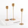 High-End French Metal Candle Holder: Elegant Single-Rod Design for Home Decor