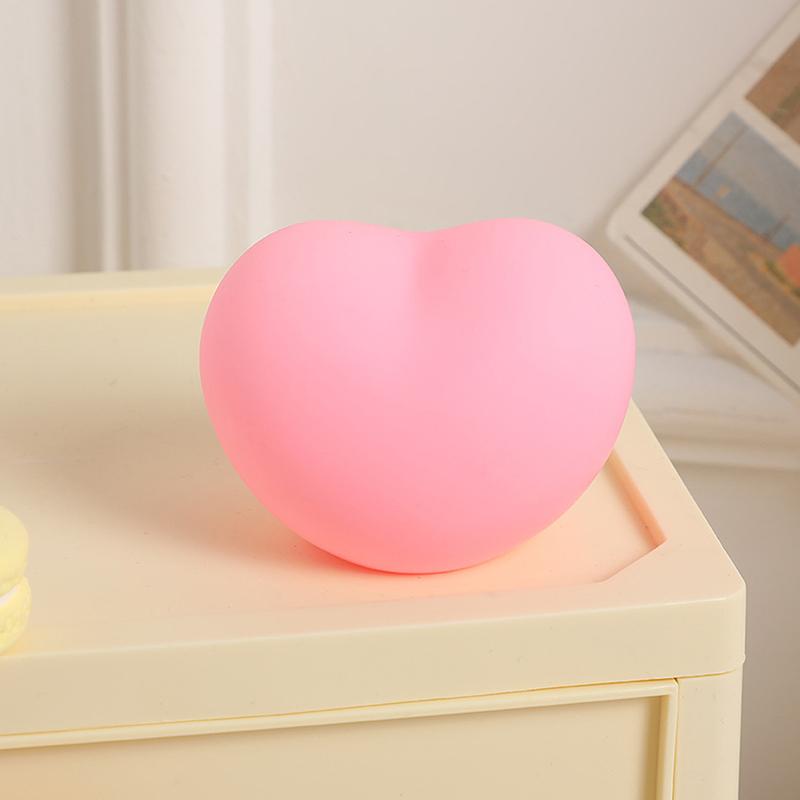1 шт. милый ночник в форме сердца виниловый светодиодный ночник прикроватный сенсорный детский ночник для детской комнаты подарок на день рождения