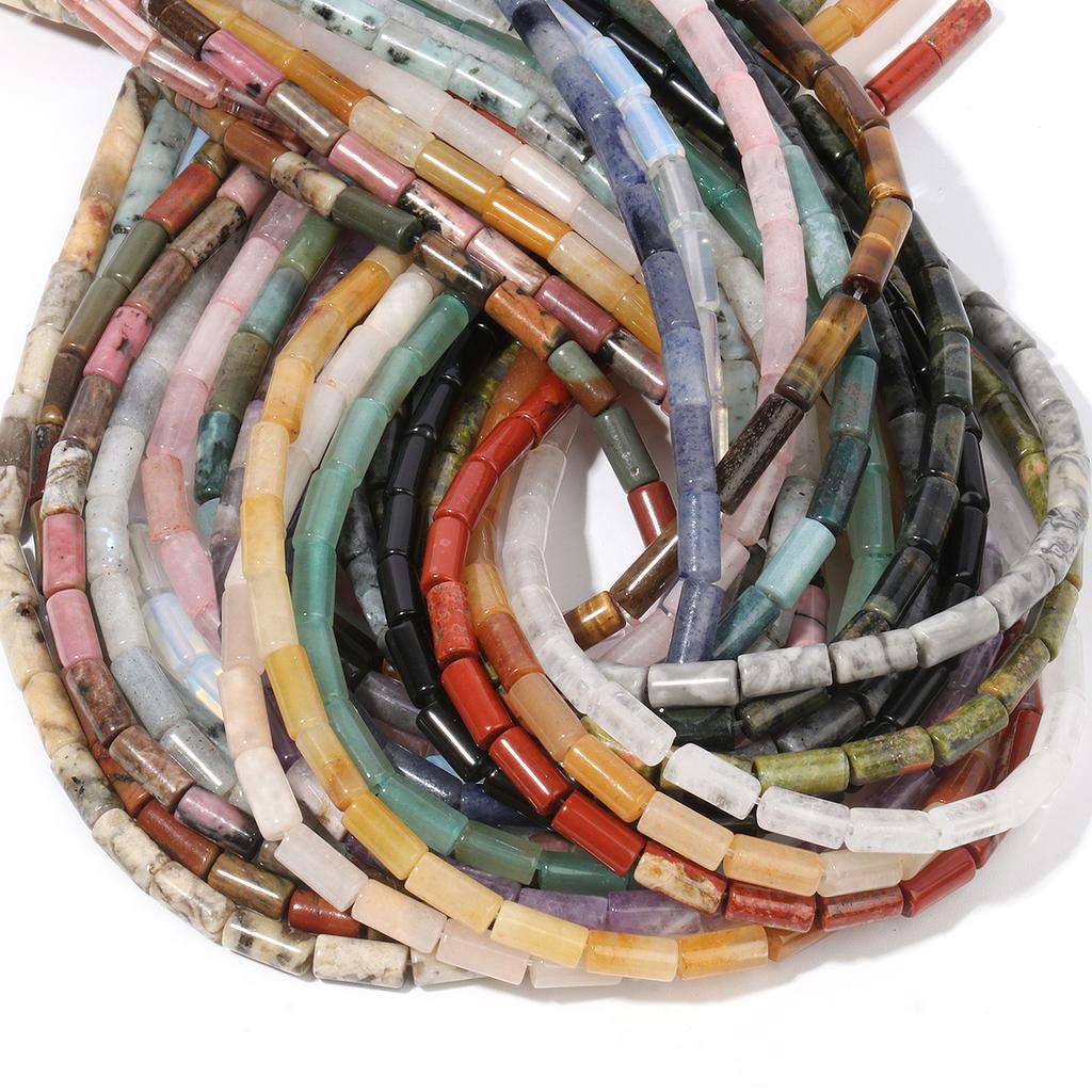 Оптовая продажа 9x4 мм круглые трубчатые бусины натуральный аметист красная яшма лабрадорит агат камень бусины для изготовления ювелирных изделий браслет своими руками