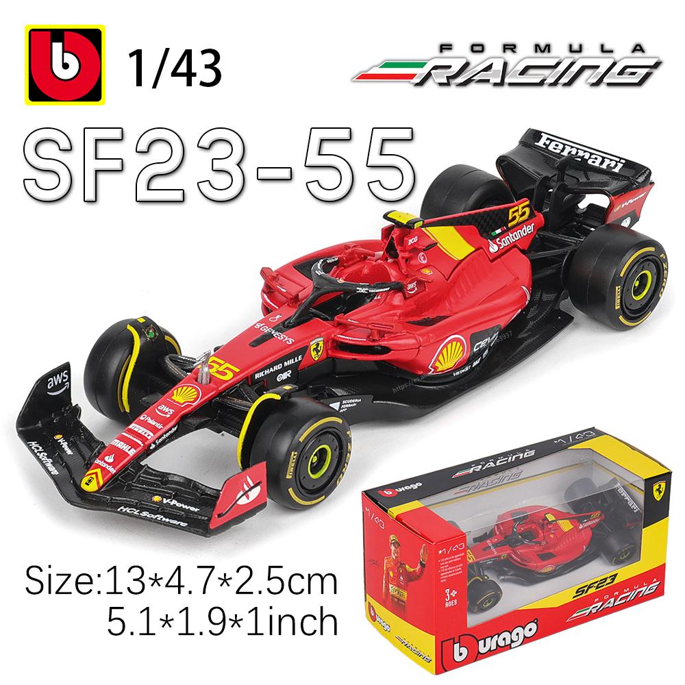 Ббураго 1:43 НОВЫЙ 2023 Команда Alpine F1 A523 №10 Пьер Гасли №31 Эстебан Окон Формула-1 Сплав Супер Игрушка Литая модель автомобиля