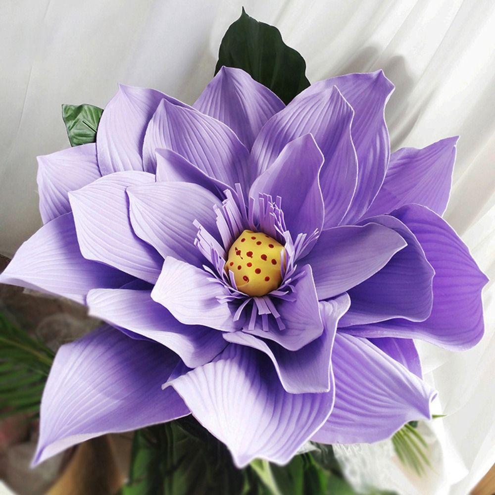 Fashion Simulation Lotus Flower Artificial Large Foam Fake Flowers New PE Giant Lotus Flower