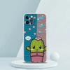 Чехол для телефона 'Кактус' для iPhone 16 15 14 13 12 Pro Max Прозрачный Мягкий для iPhone 11 Pro Max 7 8 Plus XS XR Чехол Сумки