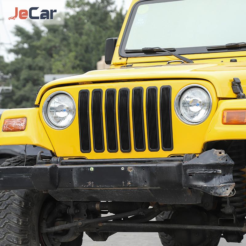 ABS автомобиль передняя сетка решетка украшения Racingert решетки наклейки для Jeep Wrangler TJ 1997-2006 экстерьер автомобиля