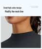 Juyitang 2026 Спортивный топ с высоким воротником - Двусторонний жаккард, Ударопрочный, Высокая эластичность, Бюстгальтер для йоги с фиксированной чашкой