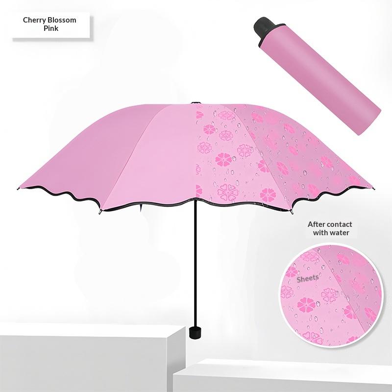 Automated 3 Fold Umbrella UV Protection Windproof Compact Folding Rain Sun Shelter for Business Travel