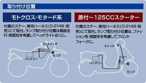 Светодиодная противотуманная фара DELTA Direct MOTO 3000k M6 с креплением в комплекте DC12V (Д-1678)