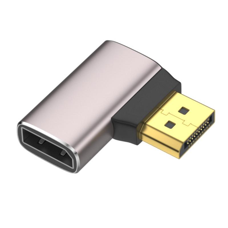 Адаптер 8K 1.4 90 градусов Позолоченный адаптер Прямоугольный Штекер-Гнездо Вертикальные разъемы Конвертер
