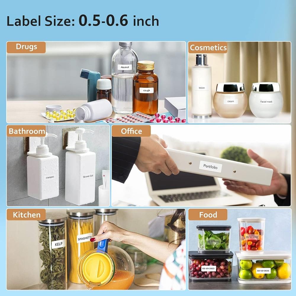 Машина для изготовления этикеток с лентой, Портативный Bluetooth-принтер этикеток D110 для хранения, доставки, штрих-кода, рассылки, офиса, дома, организации