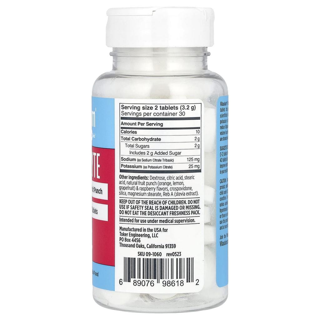 Vitassium Electrolyte FastChews®, Fruit Punch , 60 Chewable Tablets