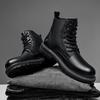 2024 Новые мужские кожаные ботинки Зимняя обувь для снега Удобная обувь для улицы Ботильоны для отца Мотокросс Боковая молния Мужские зимние ботинки