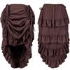 Pirate Skirt Women Renaissance Gothic Medieval Costume Drawstring High Low Skirt Victorian Steampunk Ruffles Irregular Skirts