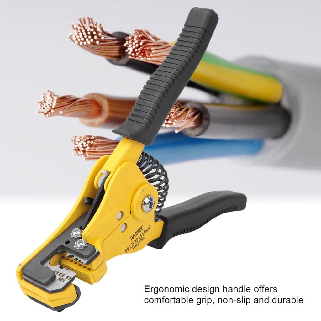 Automatic Wire Stripper Pliers Electricians Cable Stripping Tool 0.9 1.25 2.0 3.5 5.5mm